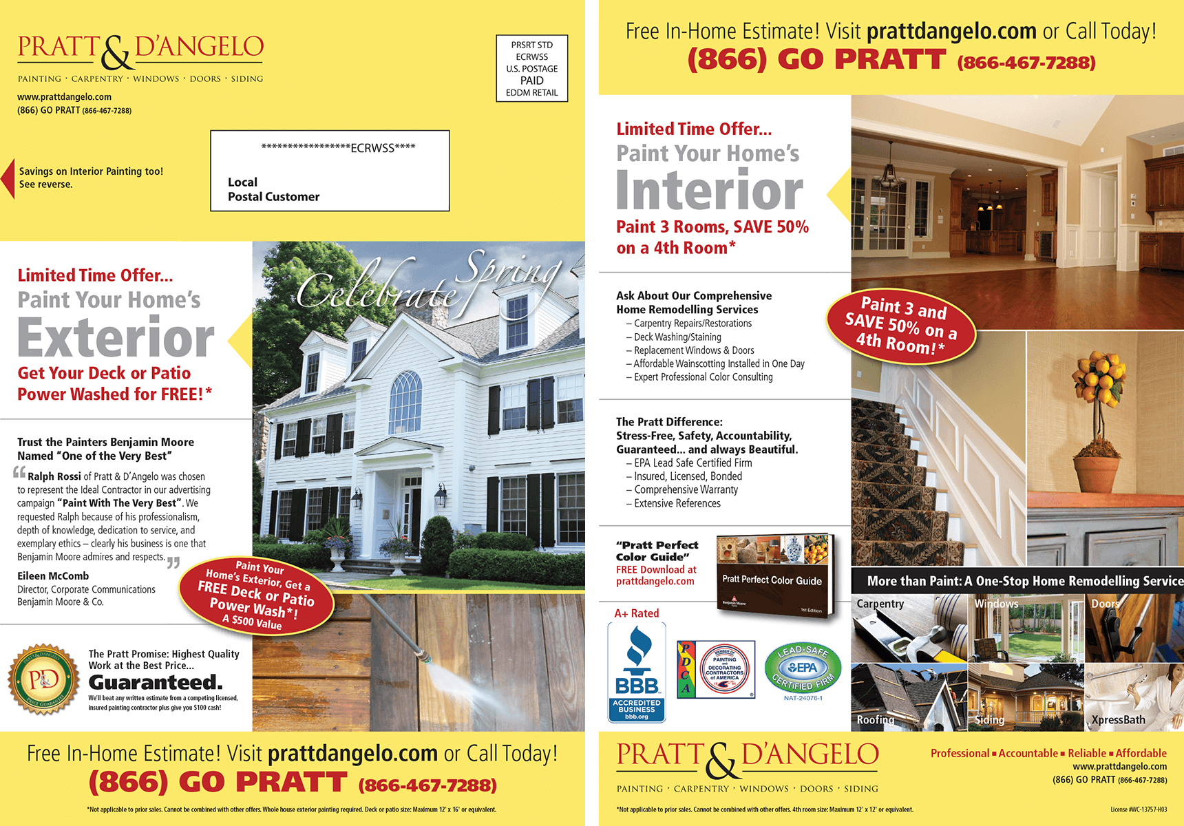 Pratt & D'Angelo Painting Company - EDDM Mailer